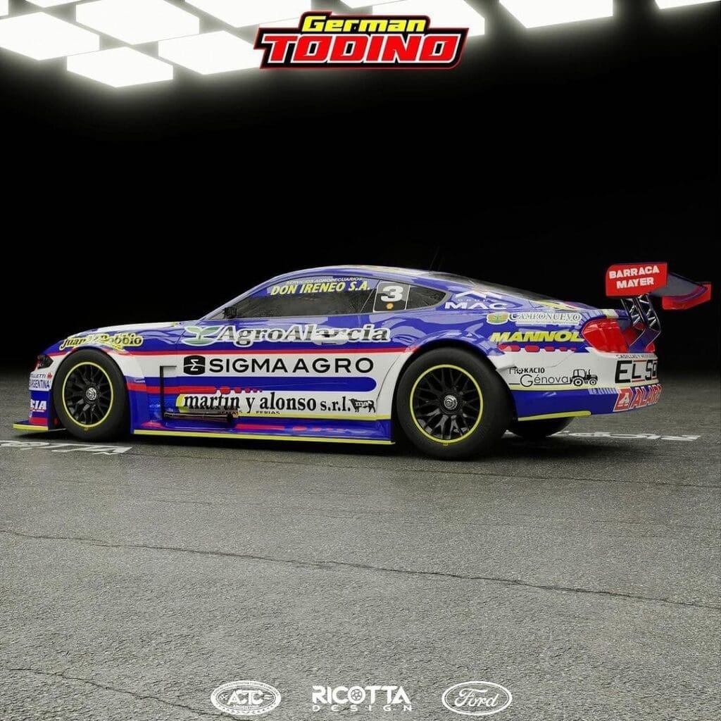 ¡A galopar!: Todino y el Maquin Parts estrenan el Mustang 4 TC Todino Mustang 2
