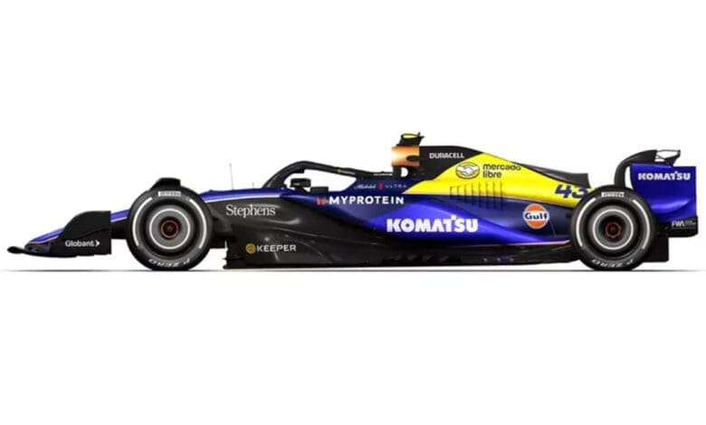 “¡De boquita!”: nuevos diseños del Williams y casco de Colapinto 1 F1 auto Colapinto 1