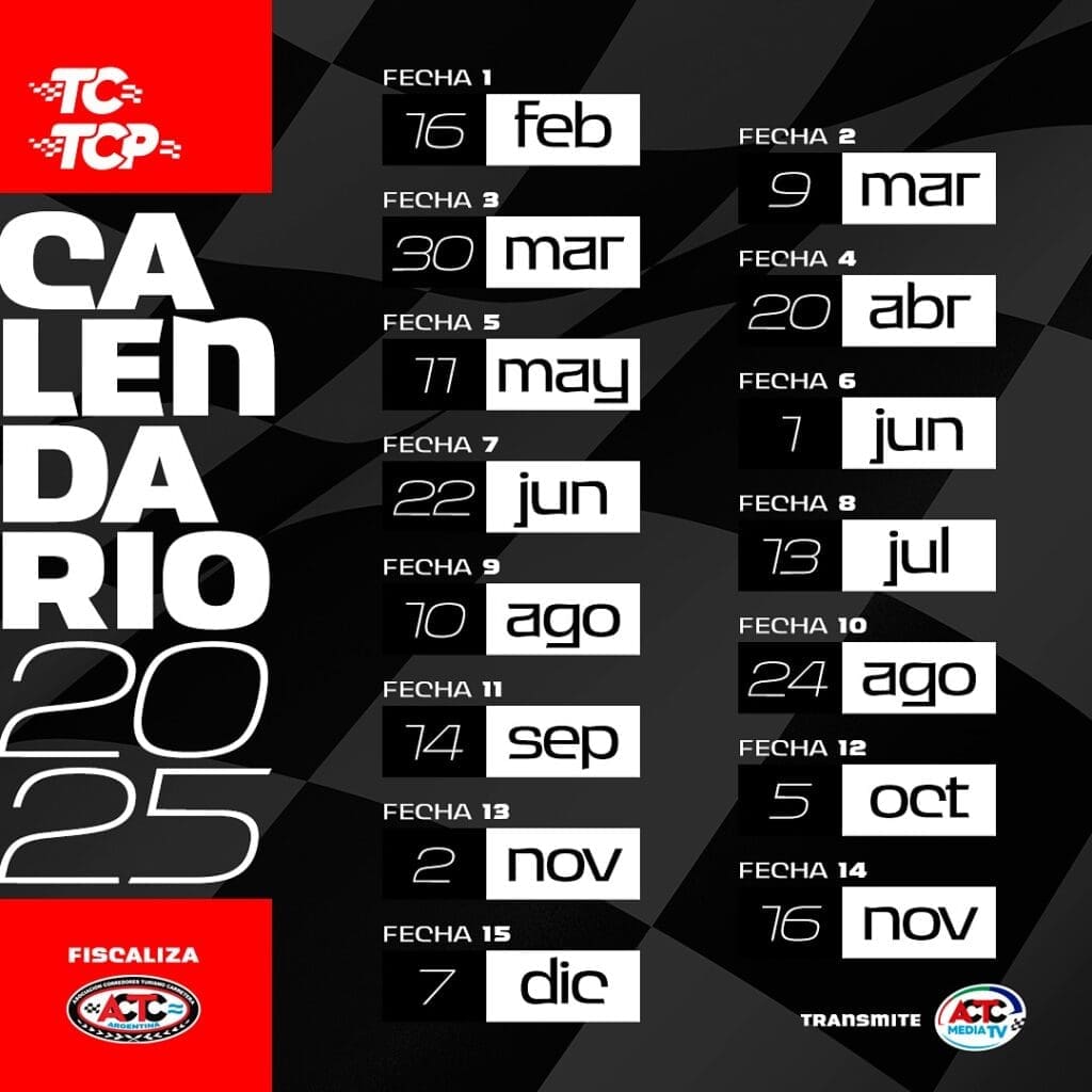 TC calendario 2025 va