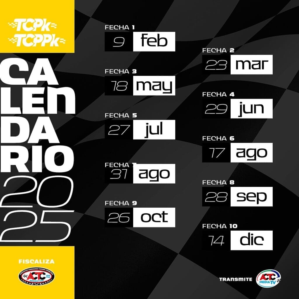 TCPK calendario 2025 va