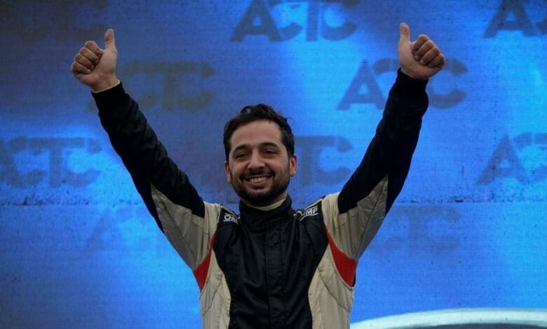 González, en uno de los festejos del podio
