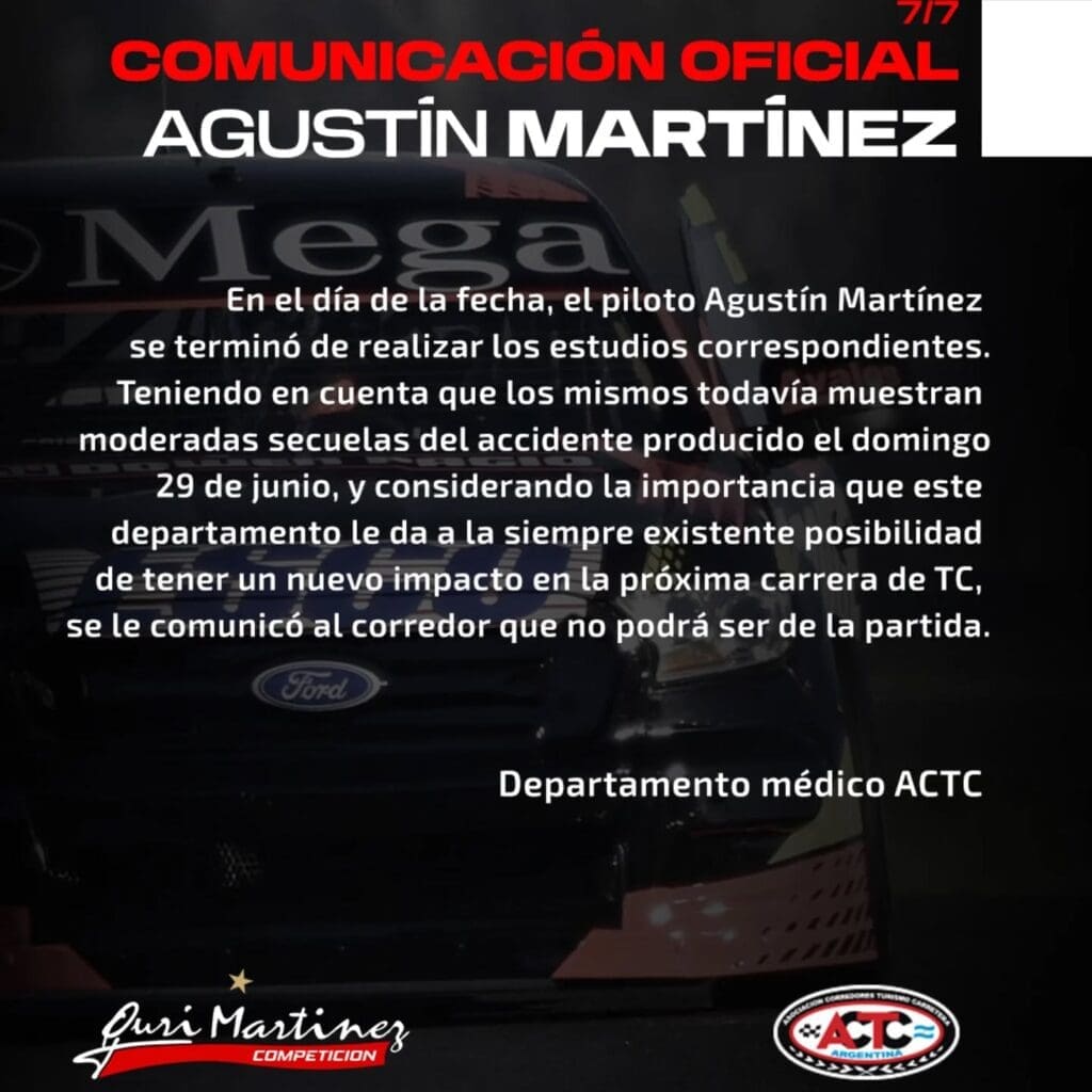 No corre por precaución: Martínez, ausente en Concepción 3 TC A Martinez alta2