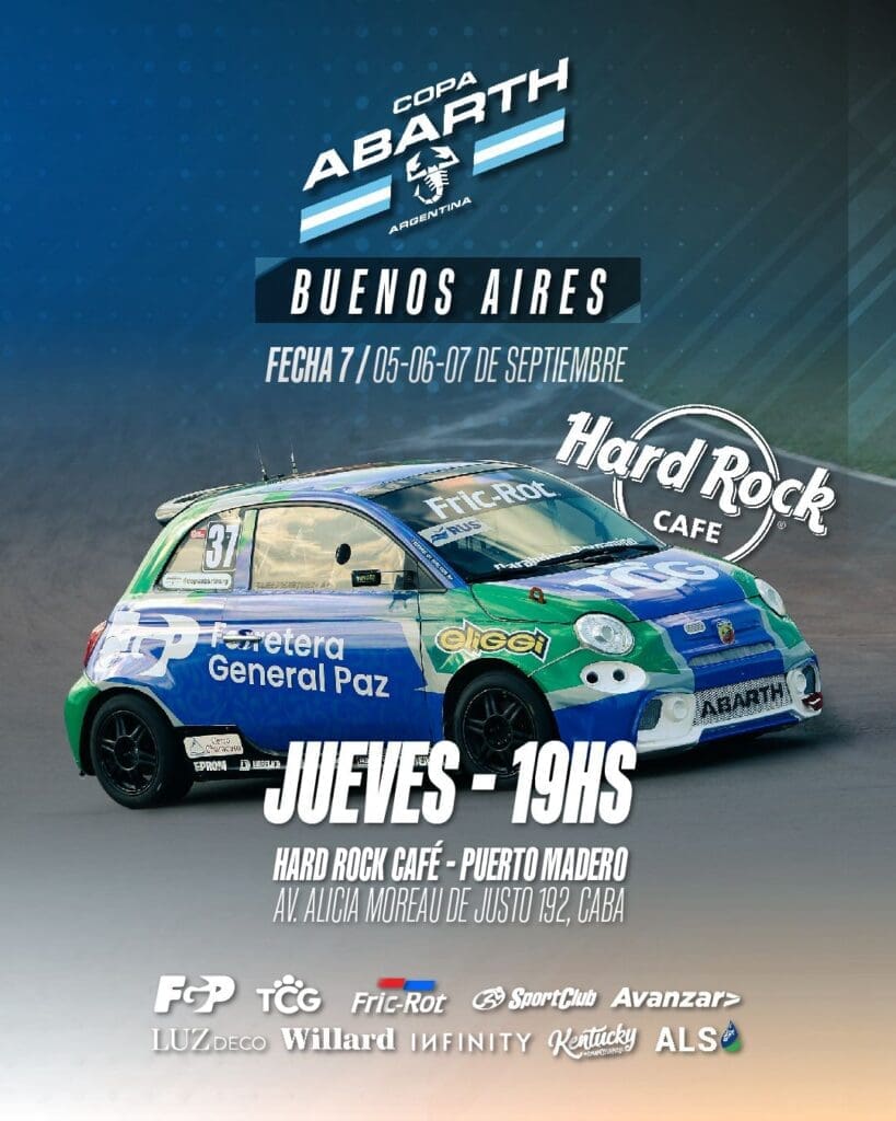 Le pone rock: la Copa Abarth se presenta en el Hard Rock 3 WhatsApp Image 2025 09 02 at 18.23.04
