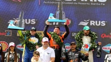 Segunda alegría: Blotta celebró otro triunfo en Rosario 7 TN C2 Blotta final Rosario podio